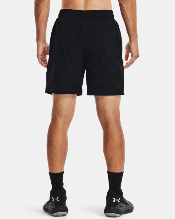 男士UA Baseline Woven短褲, Black, pdpMainDesktop image number 1